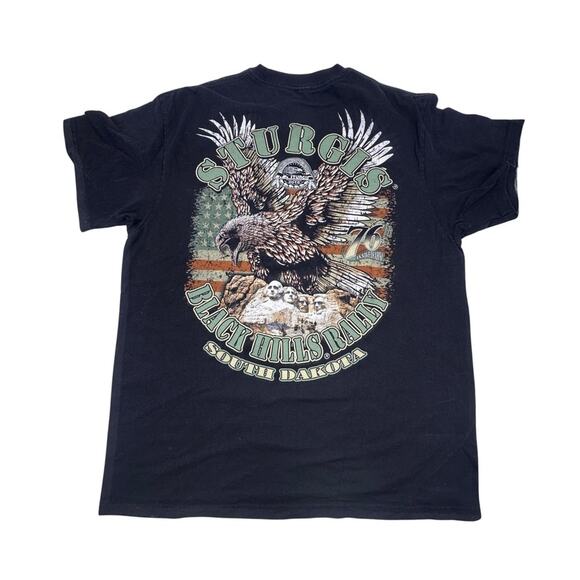 STURGIS 2016 black t-shirt men's  motorcycle graphic print front and back MEDIUM - Picture 8 of 8